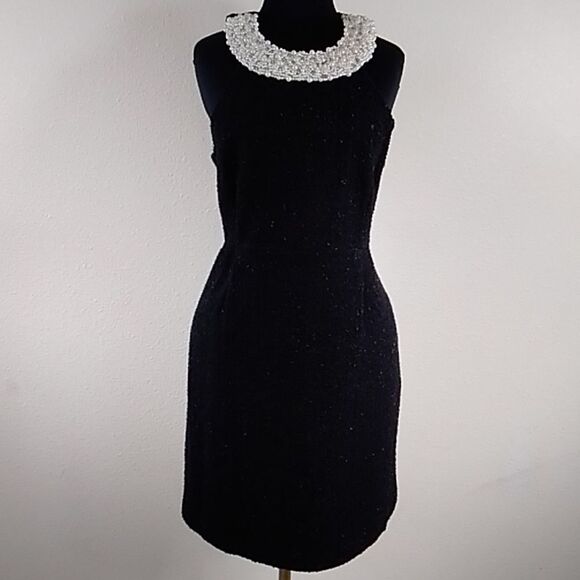 INC International Concepts Black Dress 1960 style - Picture 1 of 9